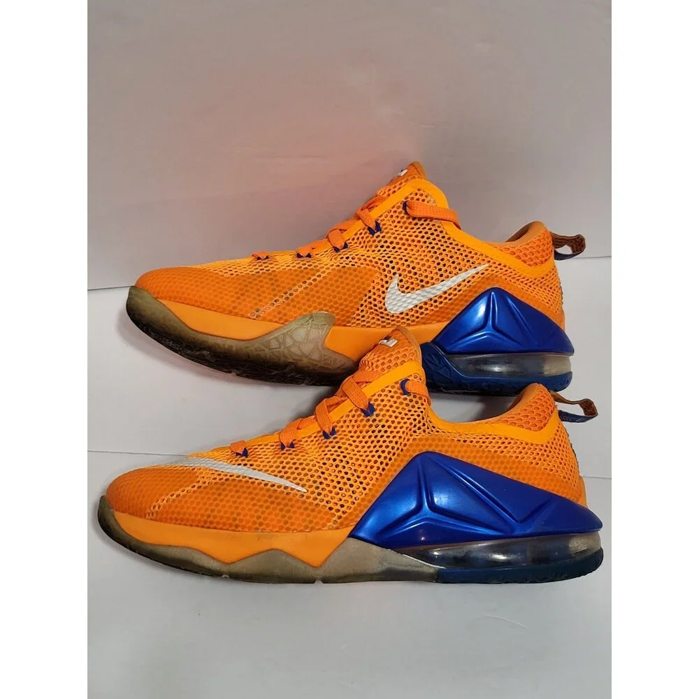 Nike Lebron XII Size Youth 5.5 Cavs Classic' Orange Basketball Shoes Sneakers